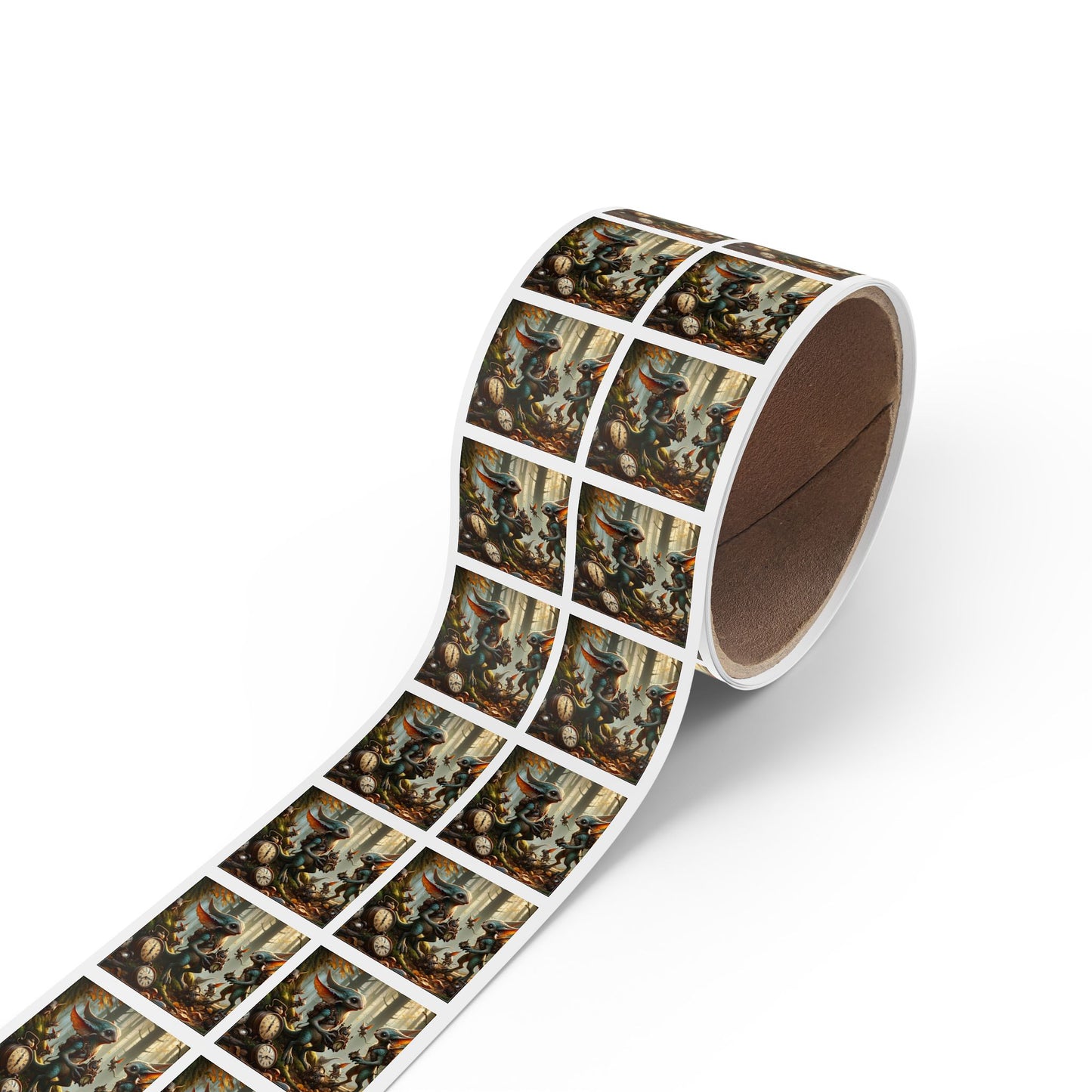 Stickerlabelrol | Vierkant | Steampunk Feeën | Boswachters