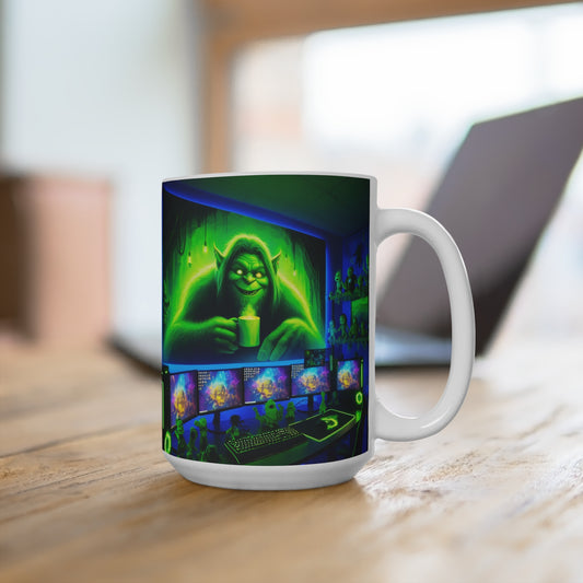 Tall Ceramic Mug - Trickster Troll