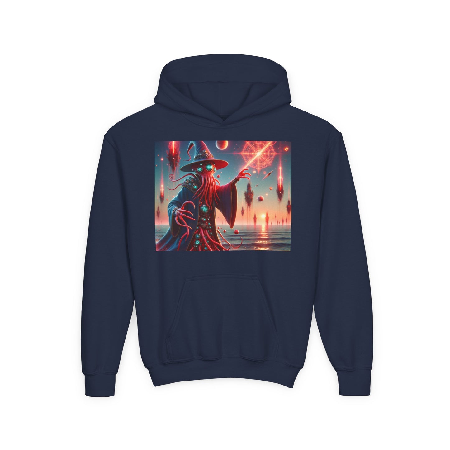 Sweatshirt | Jugend | Kapuzenpullover | Schwere Mischung | Lovecraftian Horror | Illithiden | Zauberer