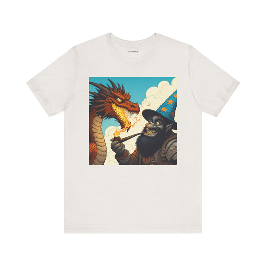 Camiseta | Unisex | Camiseta de punto | Manga corta | Fantasía Épica | Duelo Mágico | Dragón