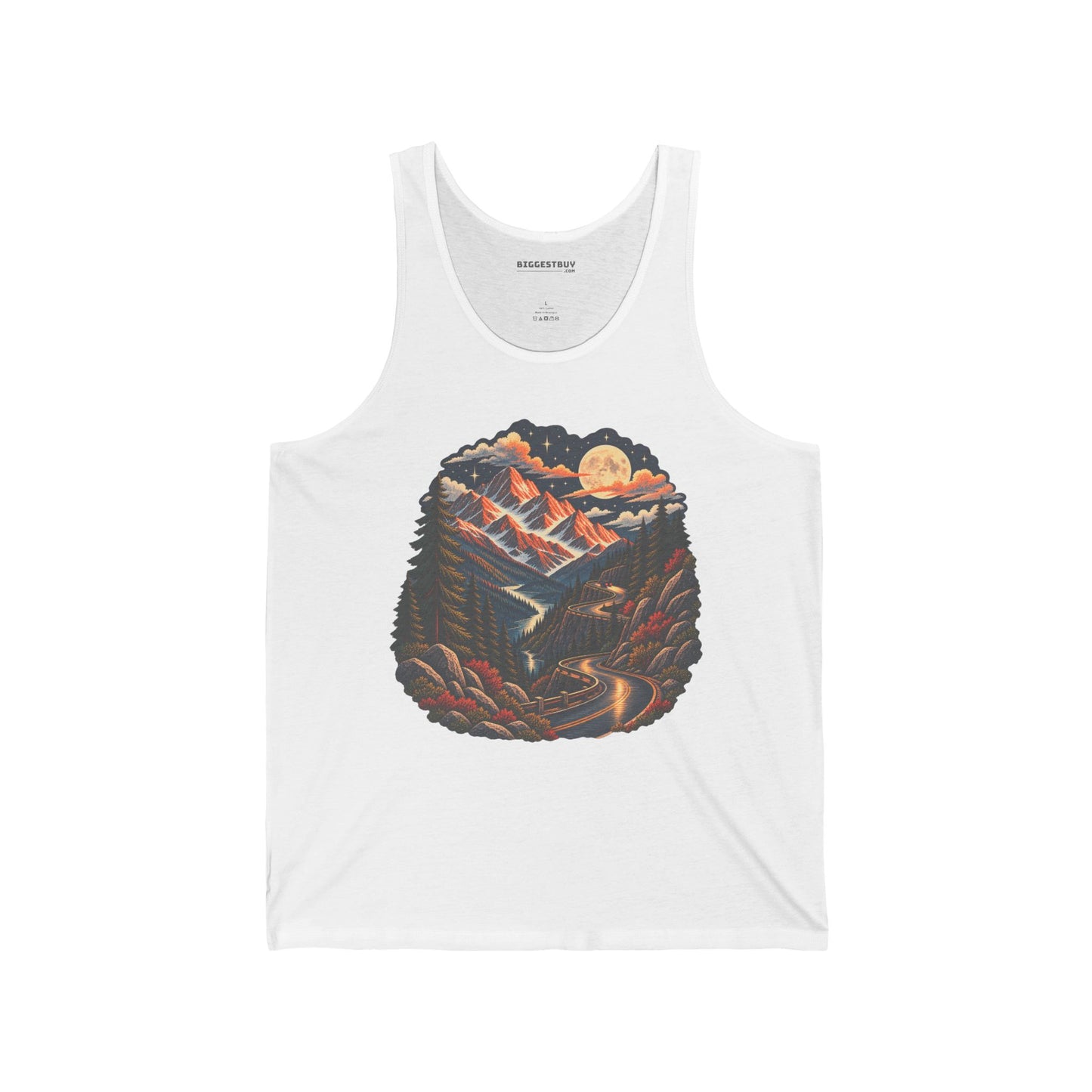 Moonlit Mountain - Jersey Tank Top