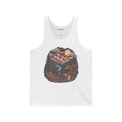 Moonlit Mountain - Jersey Tank Top