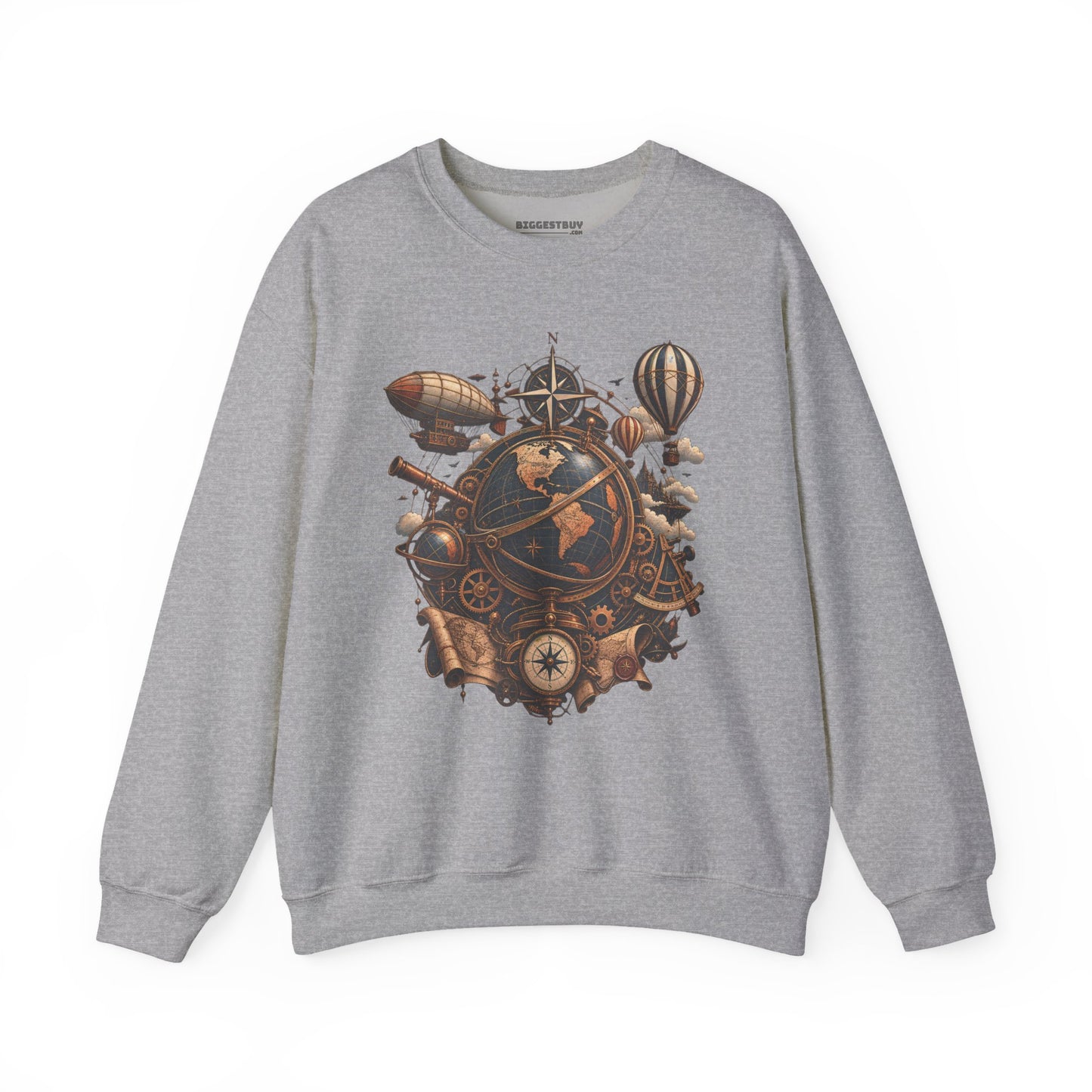 Steampunk Globe - Crewneck Sweatshirt