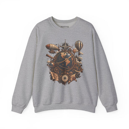 Steampunk Globe - Crewneck Sweatshirt