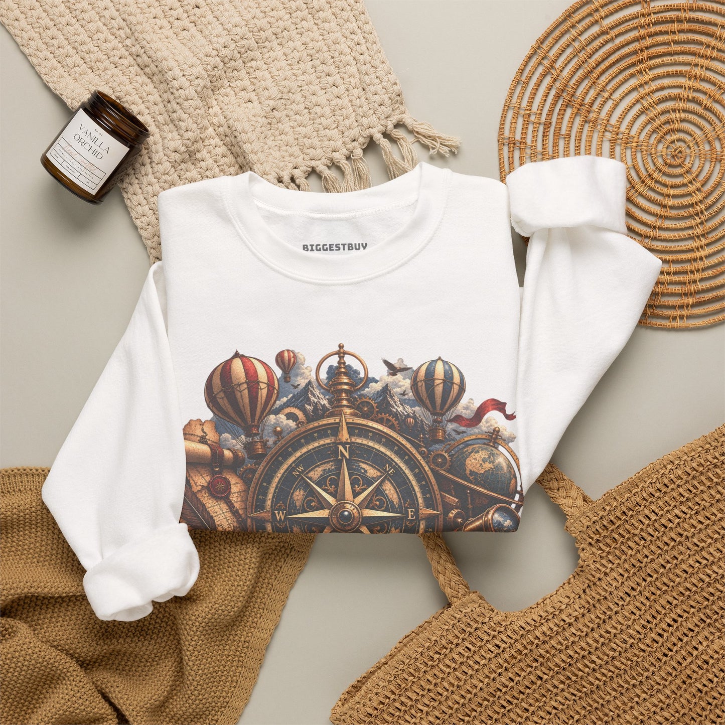 Navigatin Nostalgia - Crewneck Sweatshirt