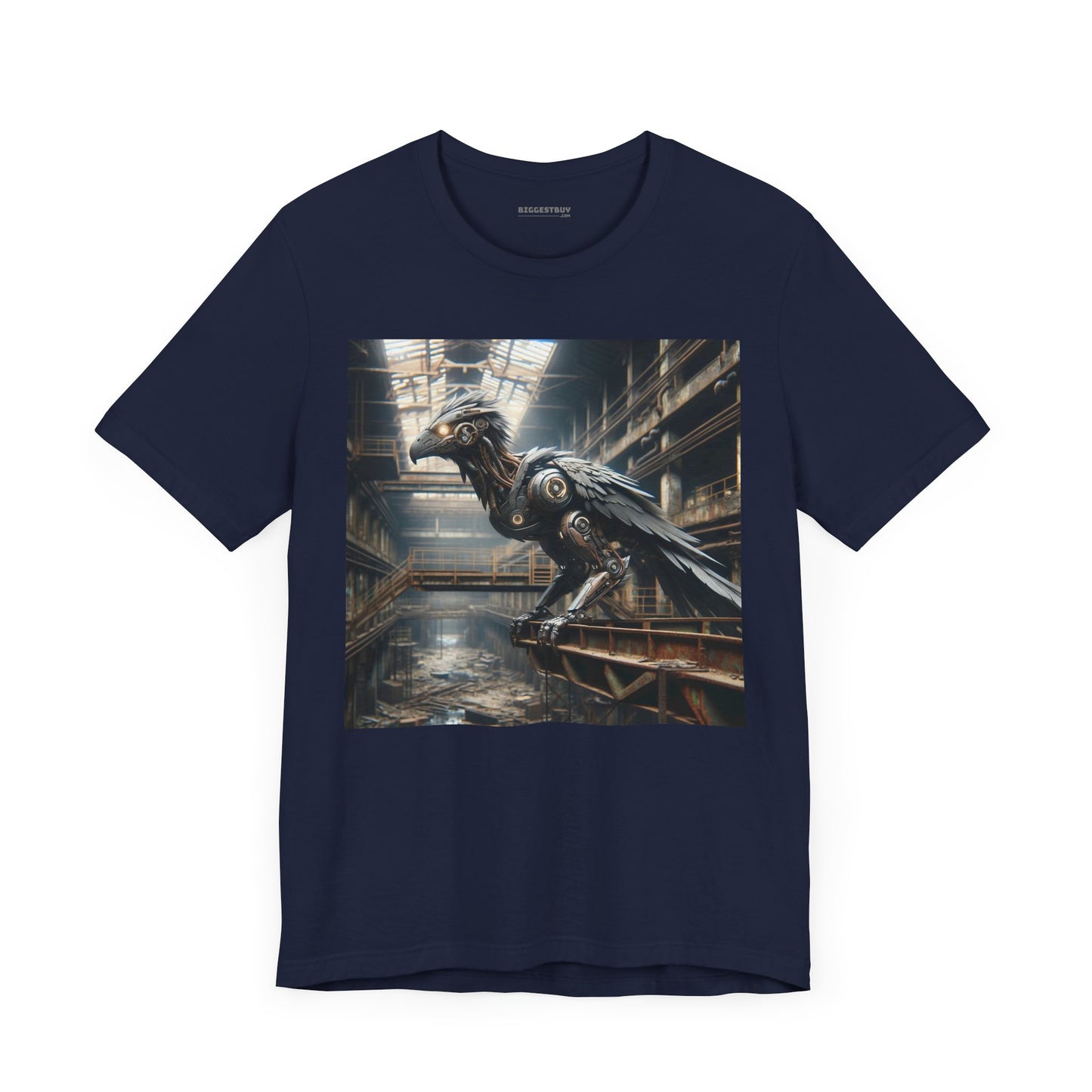 T-paita | Unisex | Jersey-T-paita | Lyhythihainen | Steampunk | Teollinen fantasia | Korppi