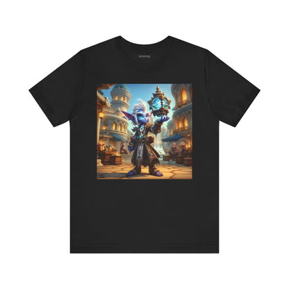 Camiseta | Unisex | Camiseta de punto | Manga corta | Fantasía Arcana | Gnomo Cronómago | Mágico