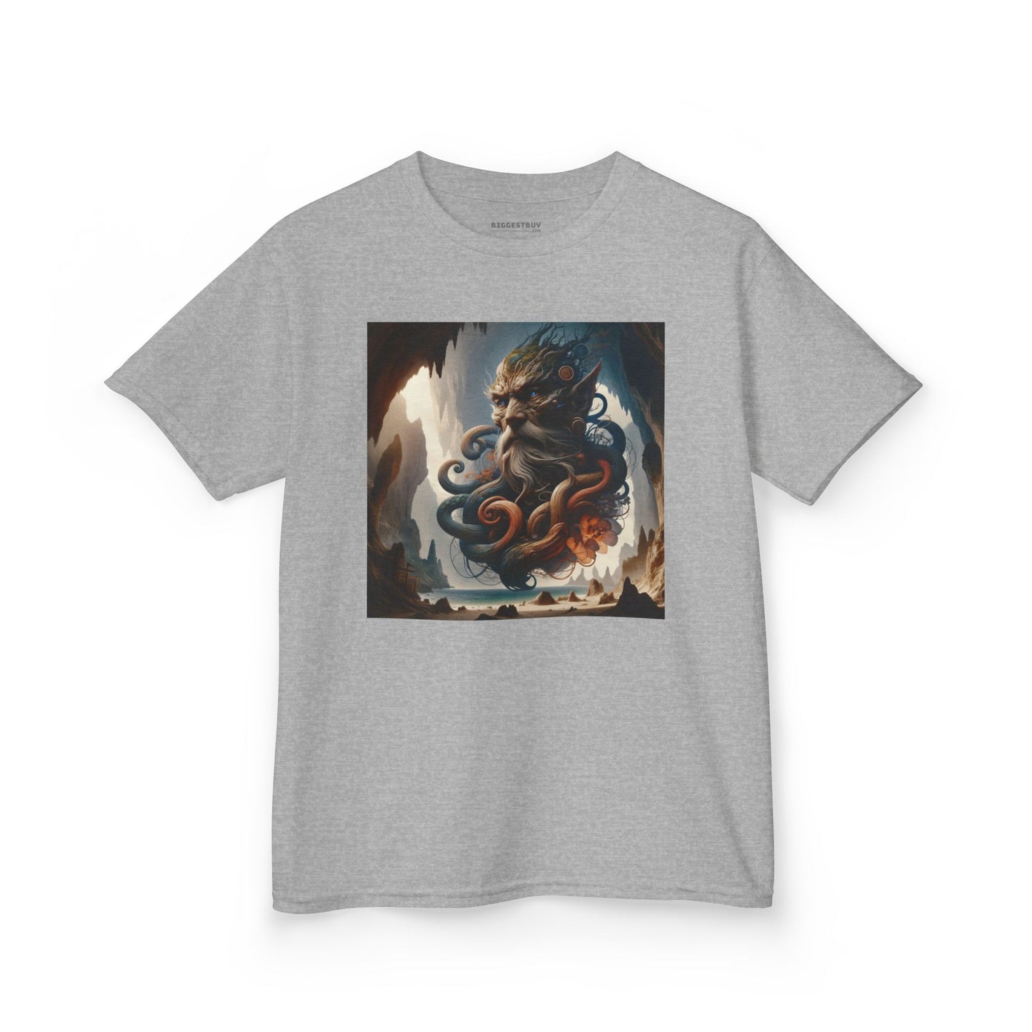 Camiseta | Camiseta Infantil | Algodão Pesado | Mitologia Marinha | Deus do Mar