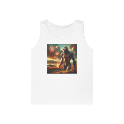 Tank Top | Unisex | Katun Tebal | Mitos Titan Api | Dewa Primordial