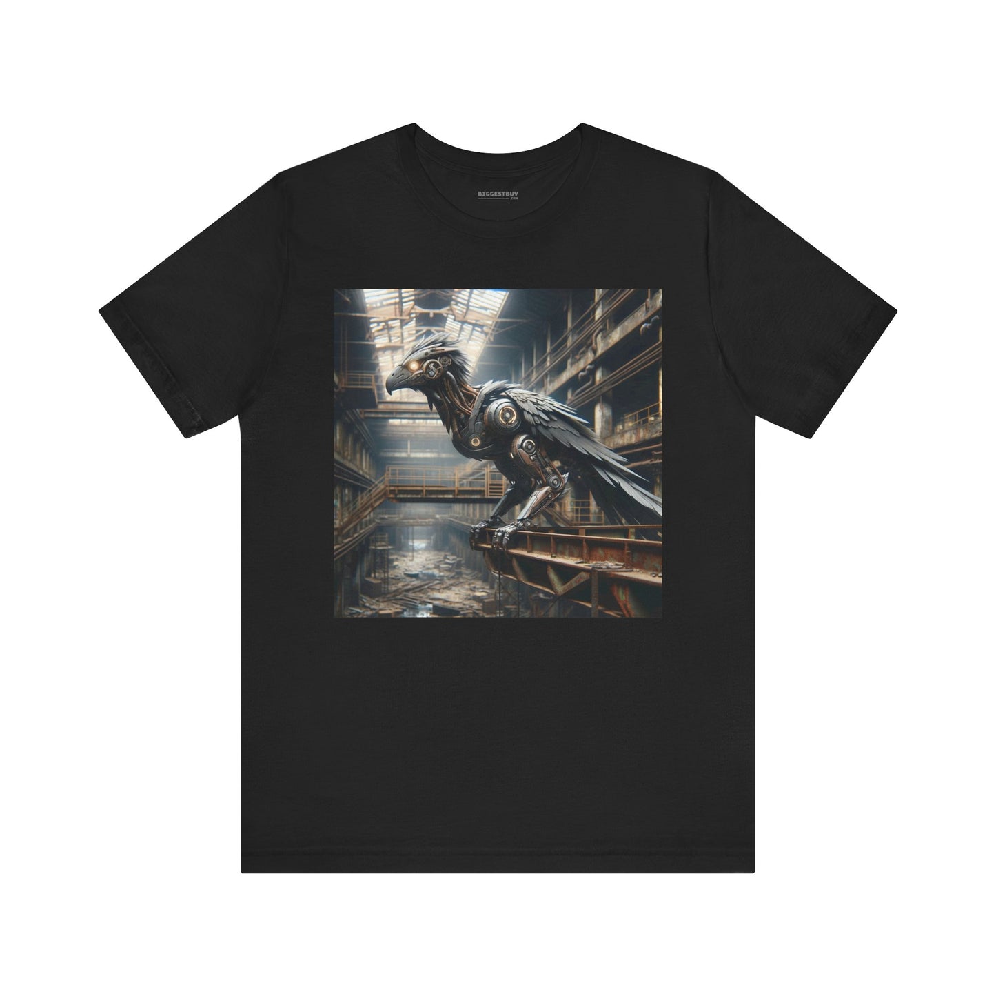 T-paita | Unisex | Jersey-T-paita | Lyhythihainen | Steampunk | Teollinen fantasia | Korppi