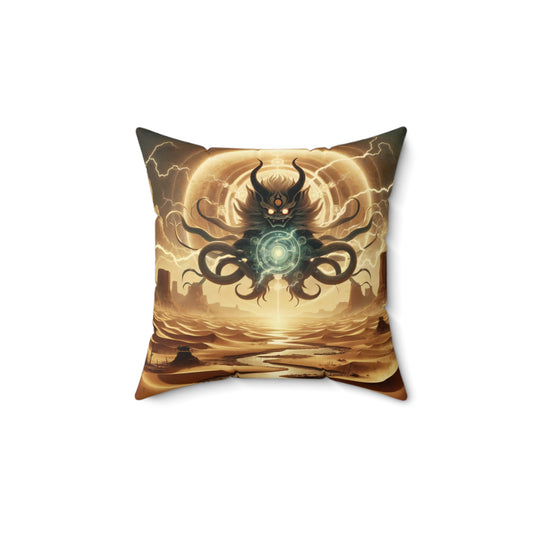 Bantal | Poliester | Persegi | Kosmik Lovecraftian | Entitas Gurun