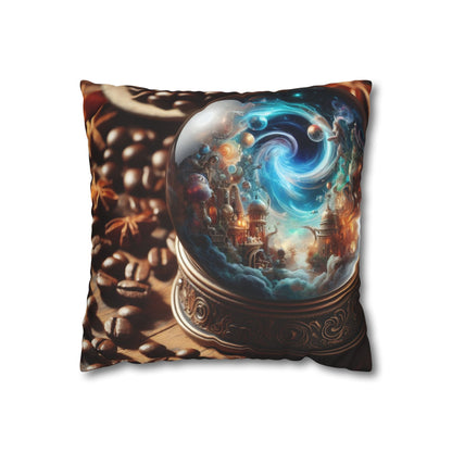 Pillowcase | Square | Polyester canvas | Cosmic Fantasy | Mystical Globe