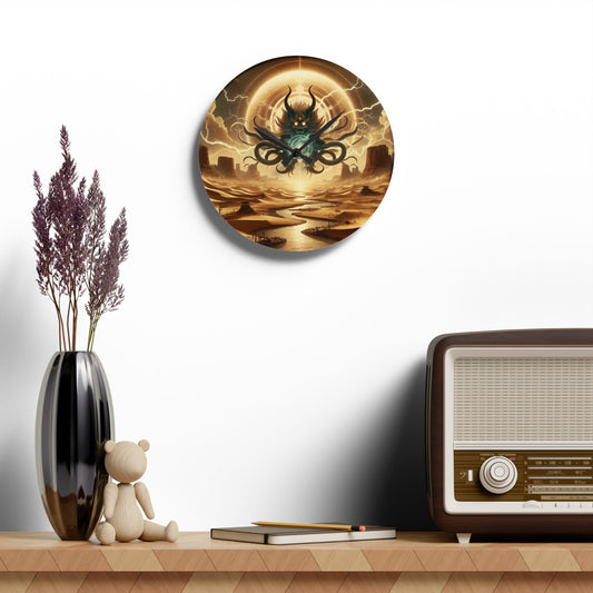 Reloj de pared | Acrílico | Redondo o cuadrado | Horror Cósmico | Entidad Lovecraftiana | Caos
