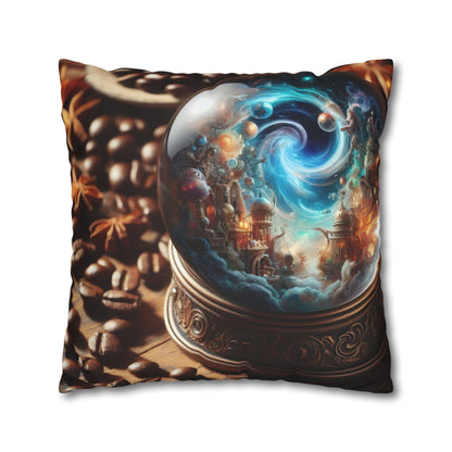 Pillowcase | Square | Polyester canvas | Cosmic Fantasy | Mystical Globe