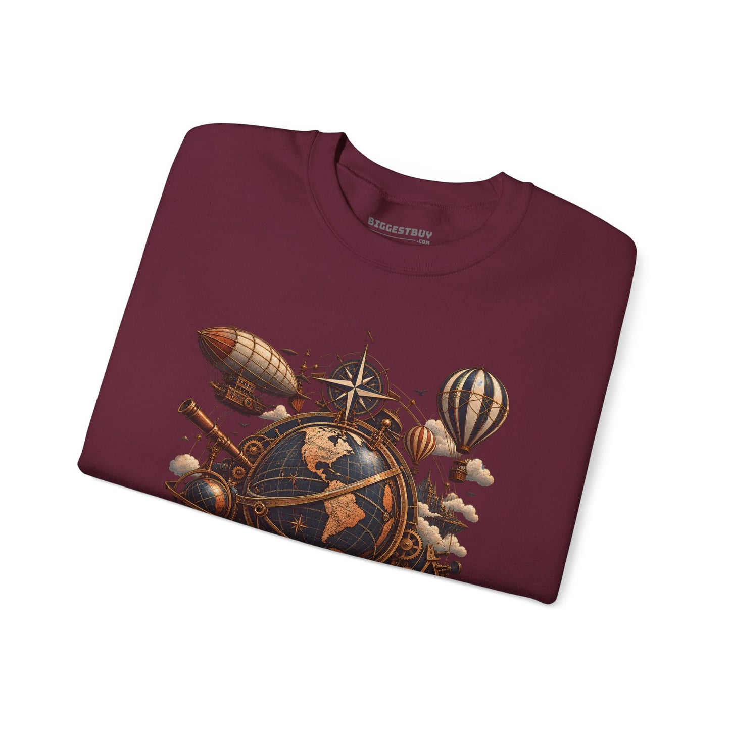 Steampunk Globe - Crewneck Sweatshirt