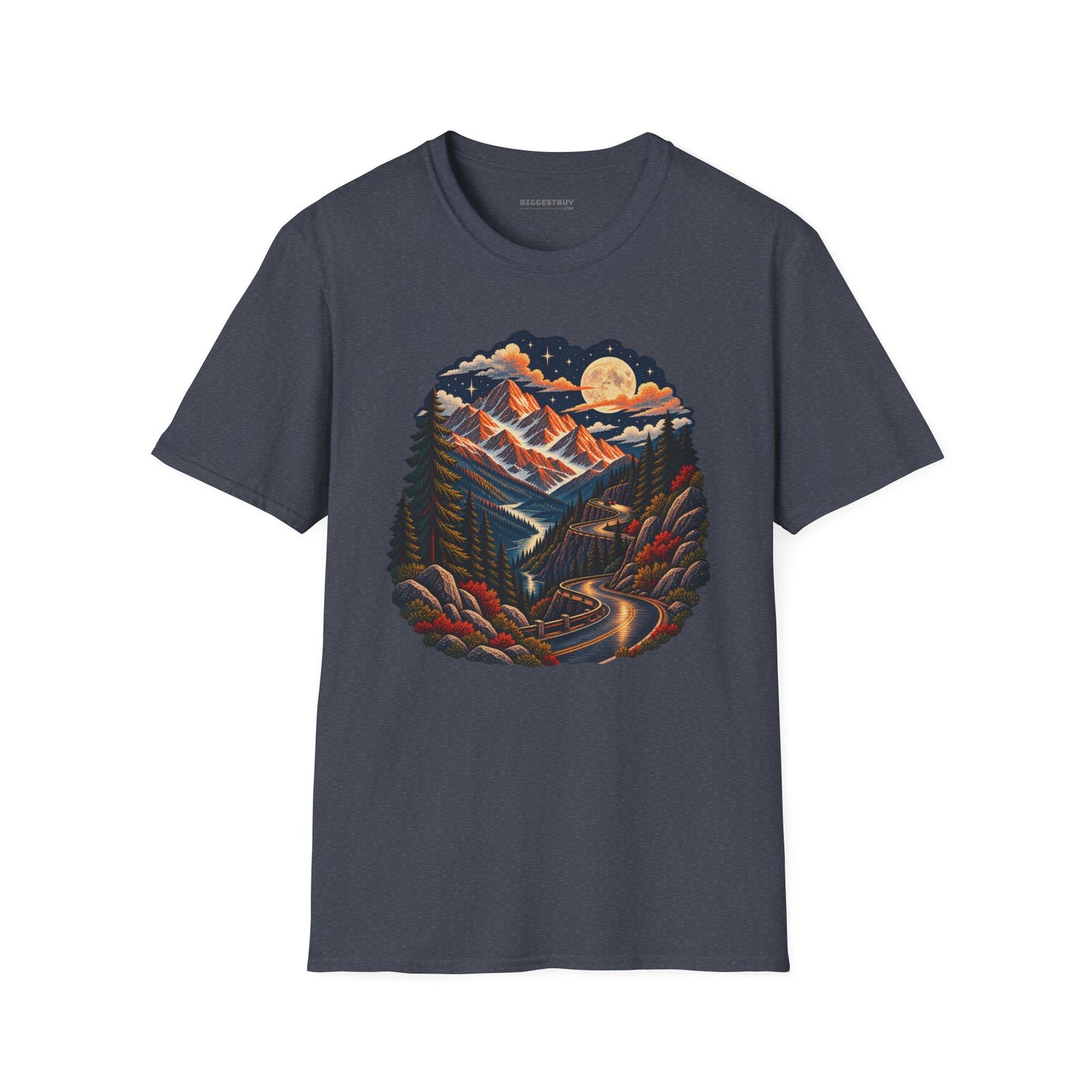 Moonlit Mountain - Softstyle T-Shirt