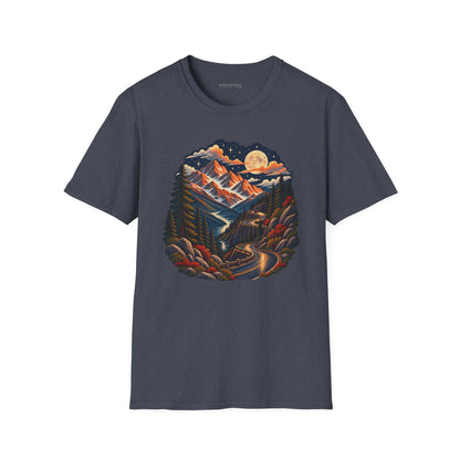 Moonlit Mountain - Softstyle T-Shirt