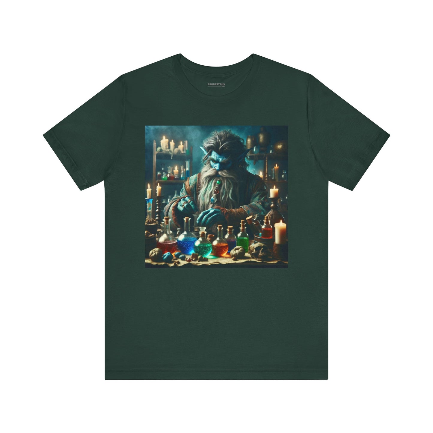 T-shirt | Unisex | Maglietta in jersey | Manica corta | Alchimia Mistica | Djinn Blu