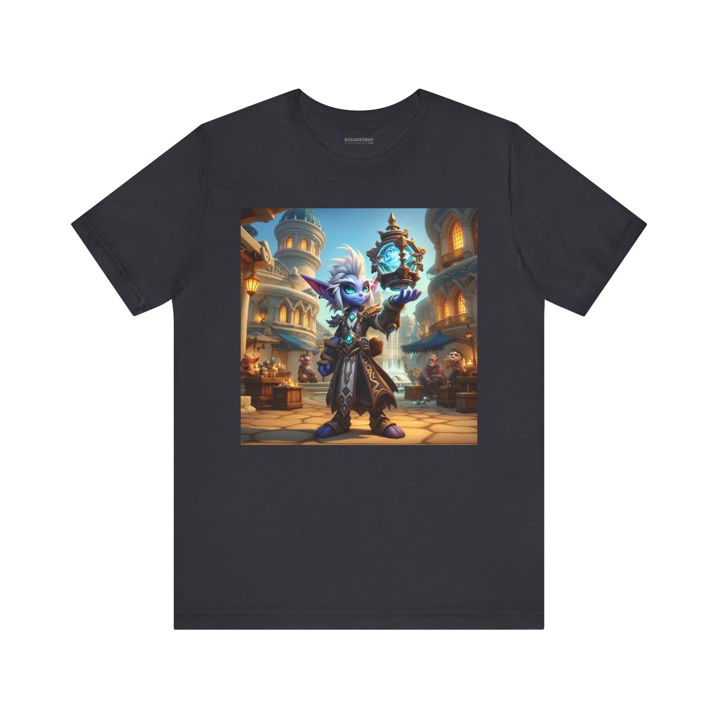 Camiseta | Unisex | Camiseta de punto | Manga corta | Fantasía Arcana | Gnomo Cronómago | Mágico