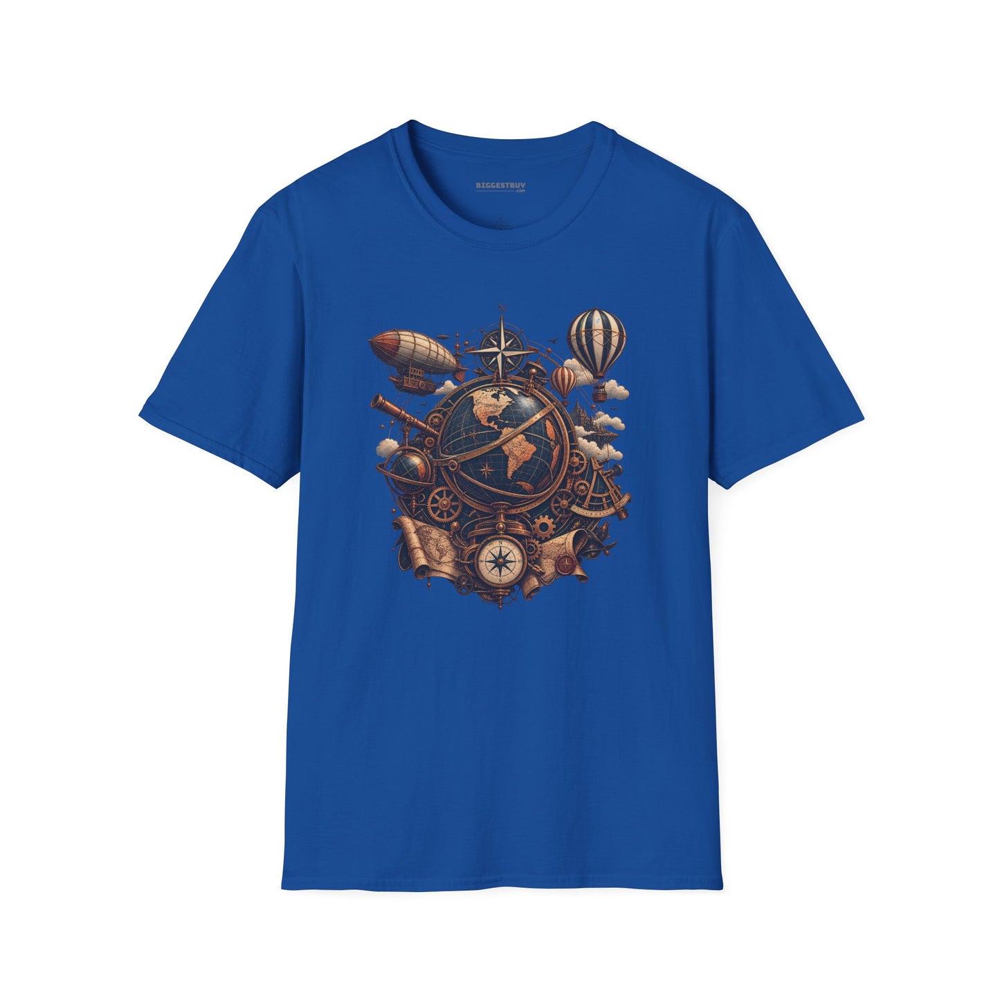Steampunk Globe - Softstyle T-Shirt