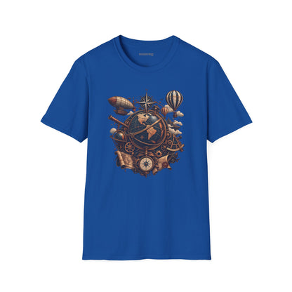 Steampunk Globe - Softstyle T-Shirt