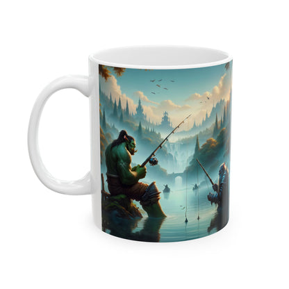 Taza | Cerámica | Blanca | Fantasía Racial | Tregua al Atardecer