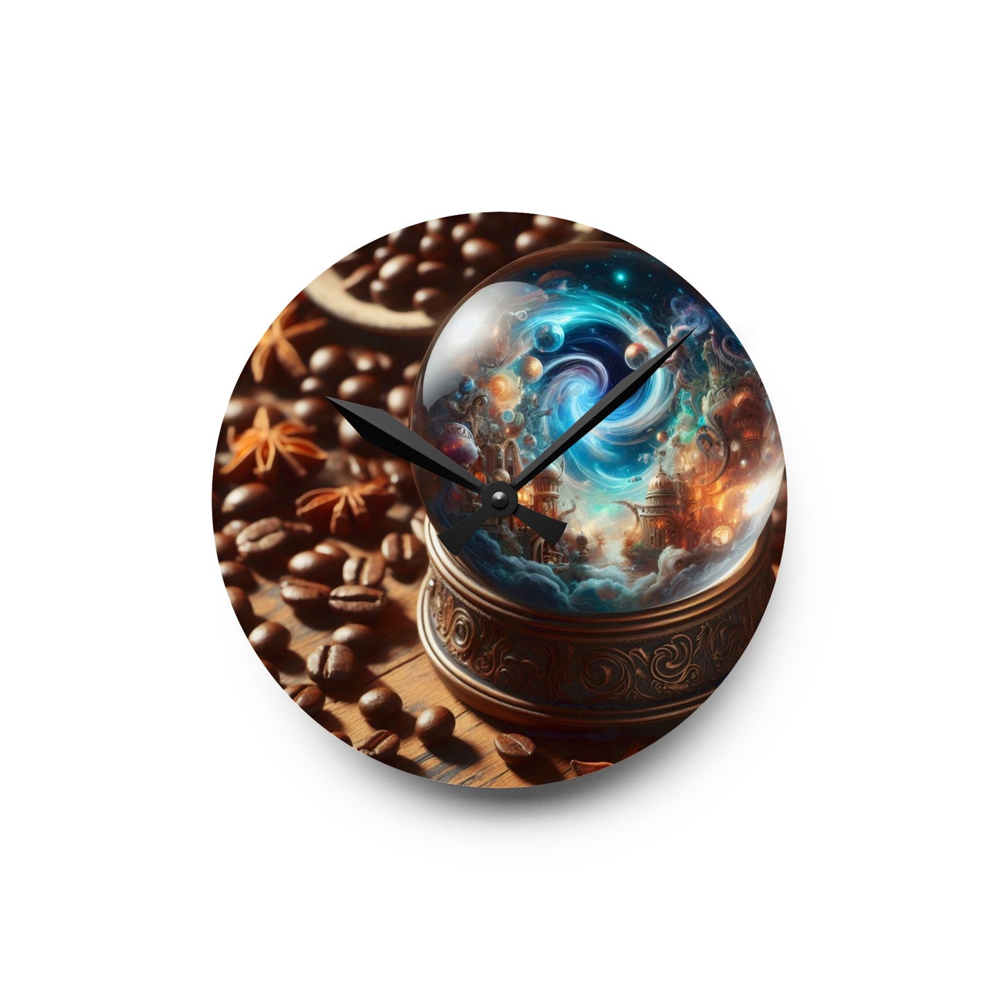Horloge murale | Acrylique | Ronde ou carrée | Cosmologie Nordique | Cosmarium | Globe