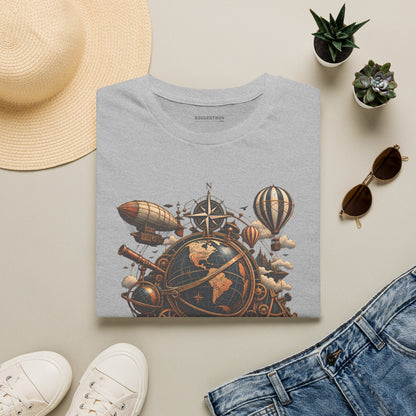 Steampunk Globe - Softstyle T-Shirt
