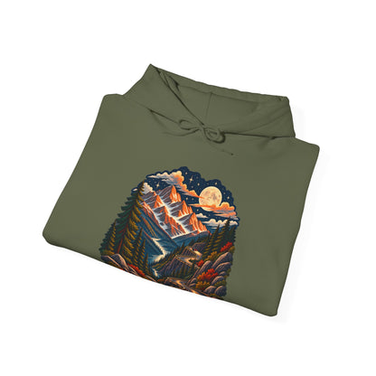 Moonlit Mountain - Pullover Hoodie