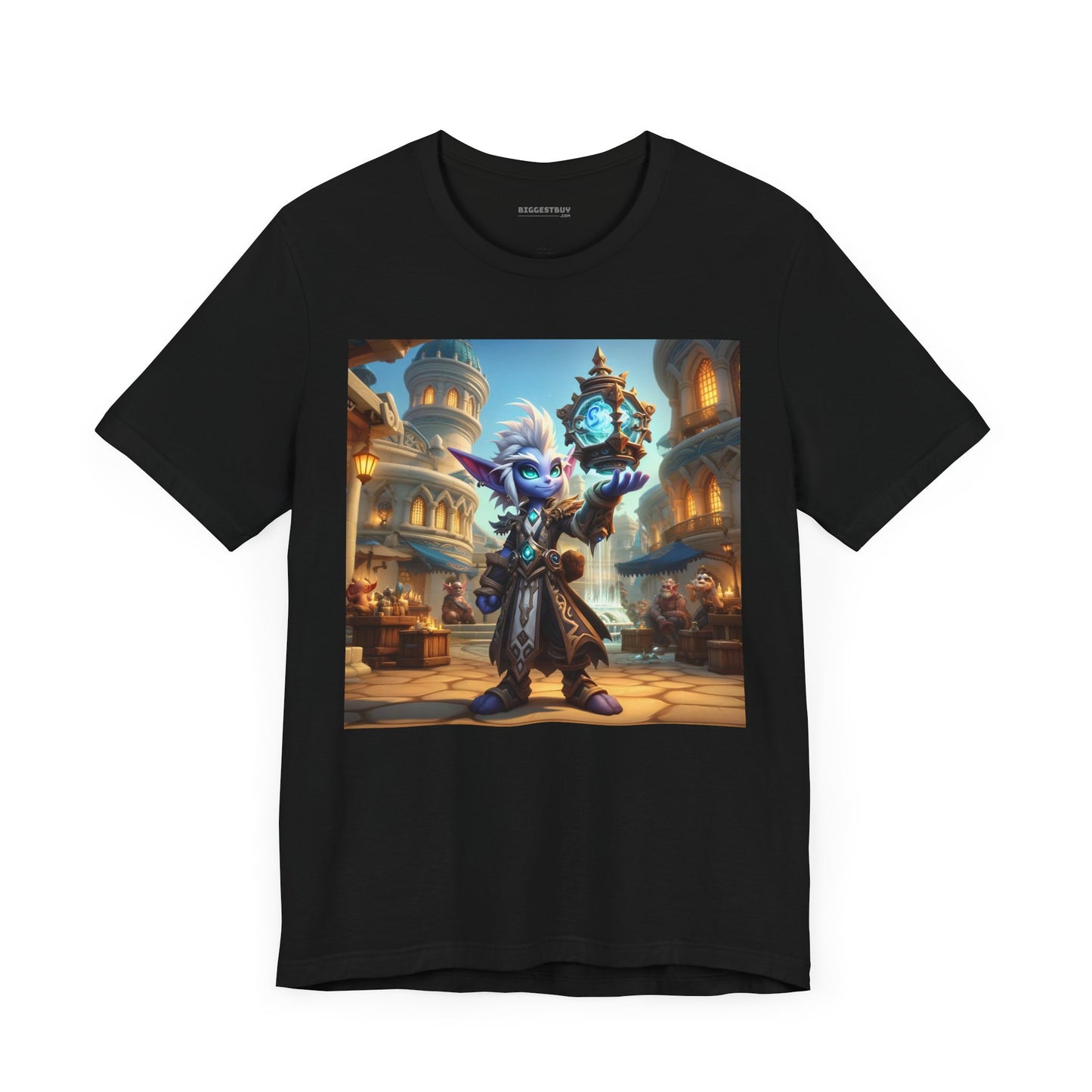 Camiseta | Unisex | Camiseta de punto | Manga corta | Fantasía Arcana | Gnomo Cronómago | Mágico