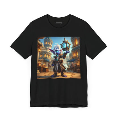 Camiseta | Unisex | Camiseta de punto | Manga corta | Fantasía Arcana | Gnomo Cronómago | Mágico