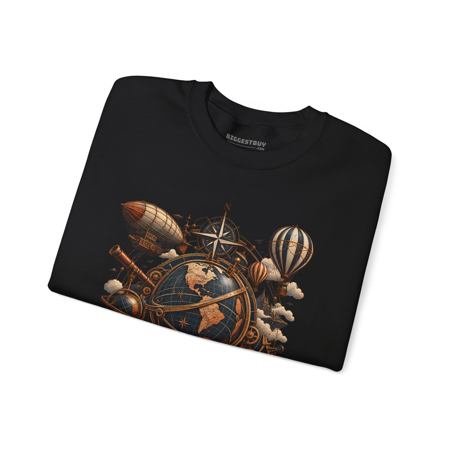 Steampunk Globe - Crewneck Sweatshirt
