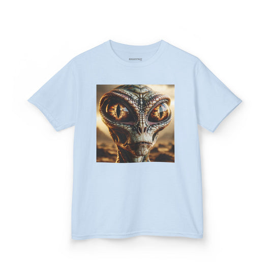 T-shirt | Maglietta per bambini | Cotone pesante | Alieno Rettiloide | Fantascienza | Extraterrestre