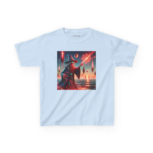 Tシャツ | キッズTシャツ | ヘビーコットン | ラヴクラフト風ホラー | 宇宙の魔術師