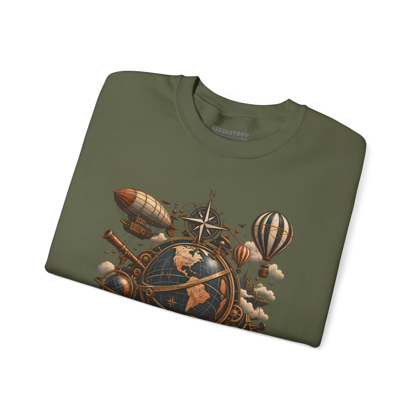 Steampunk Globe - Crewneck Sweatshirt