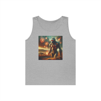 Tank Top | Unisex | Katun Tebal | Mitos Titan Api | Dewa Primordial