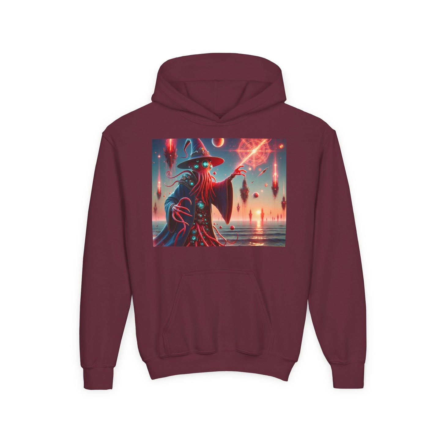 Sweatshirt | Jugend | Kapuzenpullover | Schwere Mischung | Lovecraftian Horror | Illithiden | Zauberer