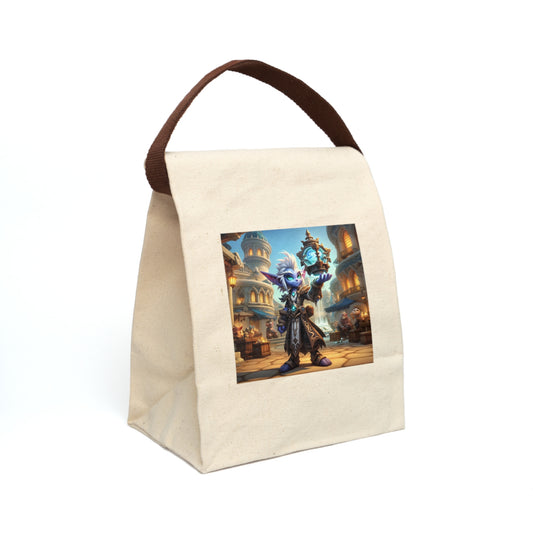 Bolsa de almuerzo | Lona | Con correa | Fantasía Arcana | Gnomo Cronómago | Mágico