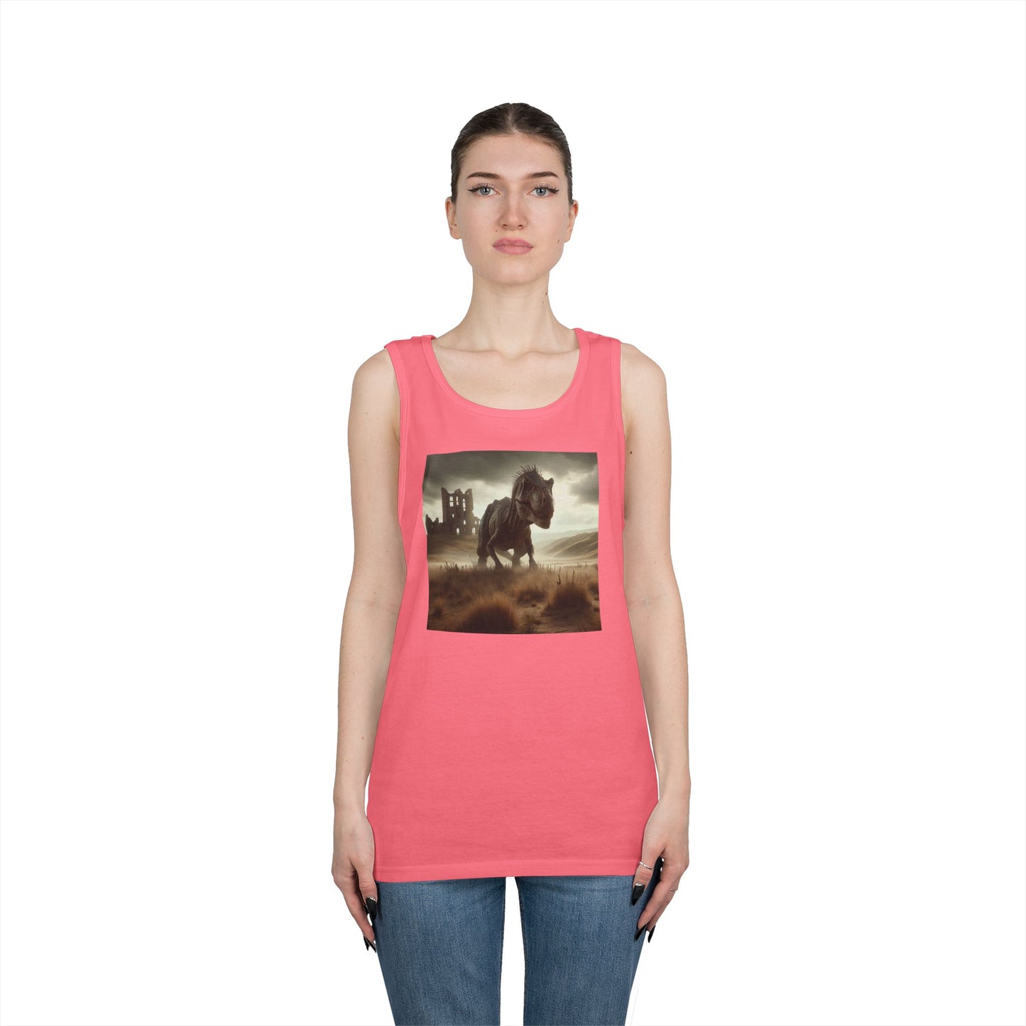 Tank Top | Unisex | Heavy Cotton | Prehistoric Fantasy | T-Rex Hunt