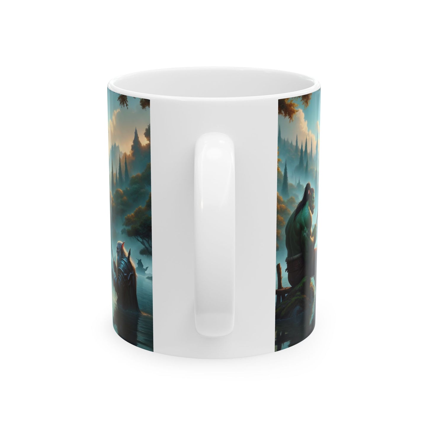 Taza | Cerámica | Blanca | Fantasía Racial | Tregua al Atardecer