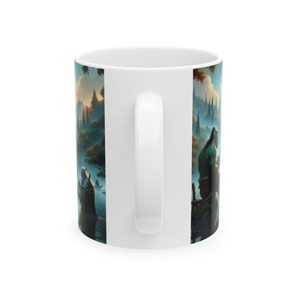 Taza | Cerámica | Blanca | Fantasía Racial | Tregua al Atardecer