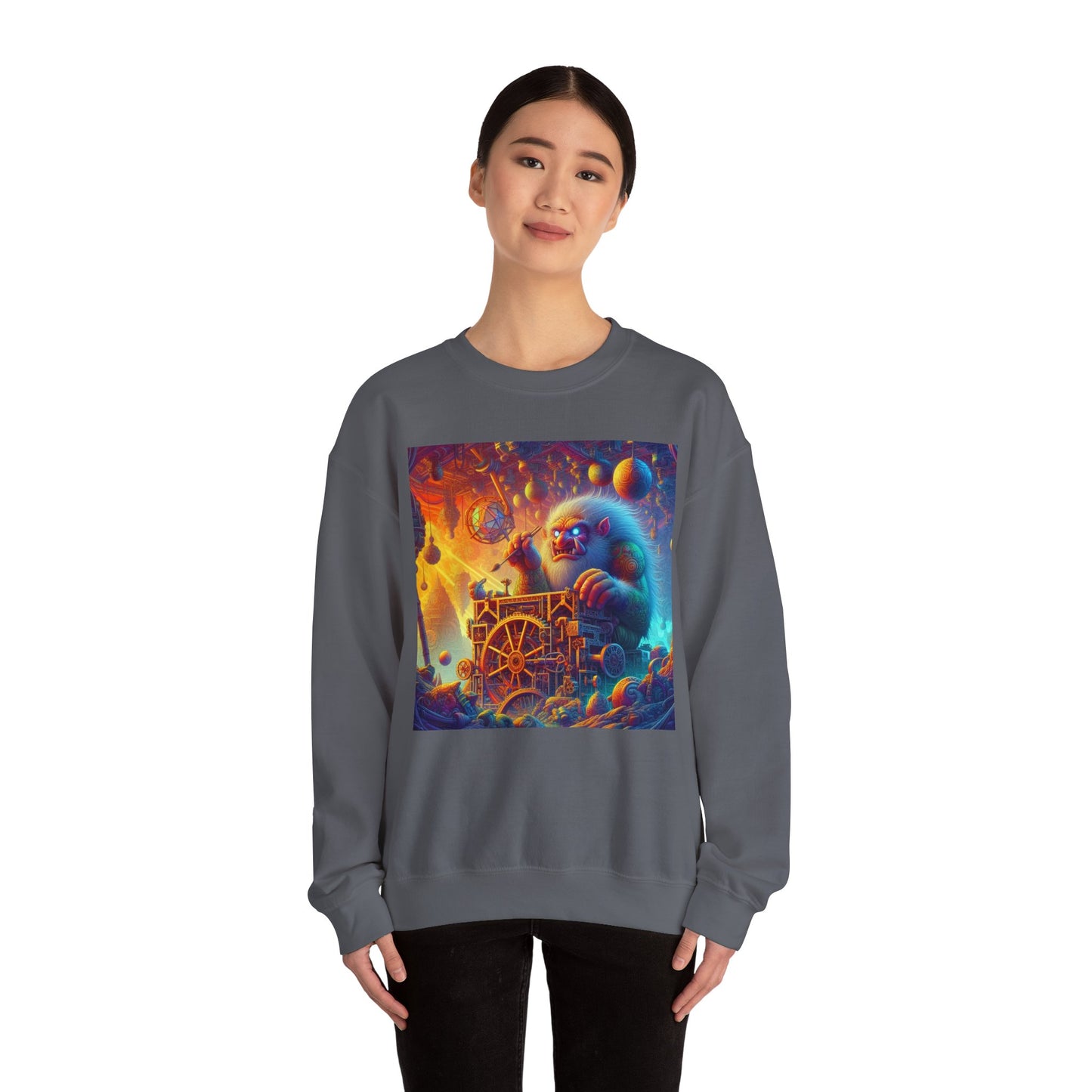 Bluza dresowa | Unisex | Okrągły dekolt | Gruba mieszanka | Mitologia Arktyczna | Mechanik Lodu