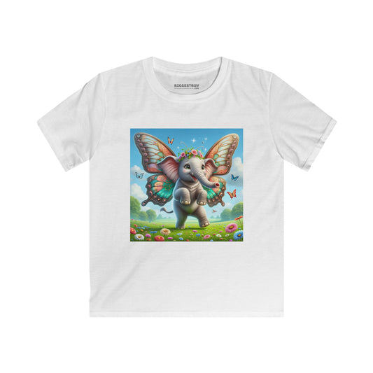 Camiseta | Camiseta para niños | Estilo suave | Fantasía Mágica | Fábula Alada | Elefante