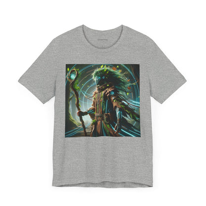 T-skjorte | Unisex | Jersey-T-skjorte | Kort erme | Skogmytologi | Techno-Leshy | Vokter