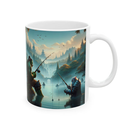 Taza | Cerámica | Blanca | Fantasía Racial | Tregua al Atardecer