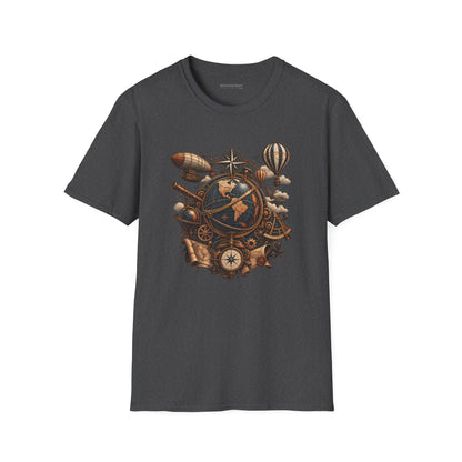 Steampunk Globe - Softstyle T-Shirt