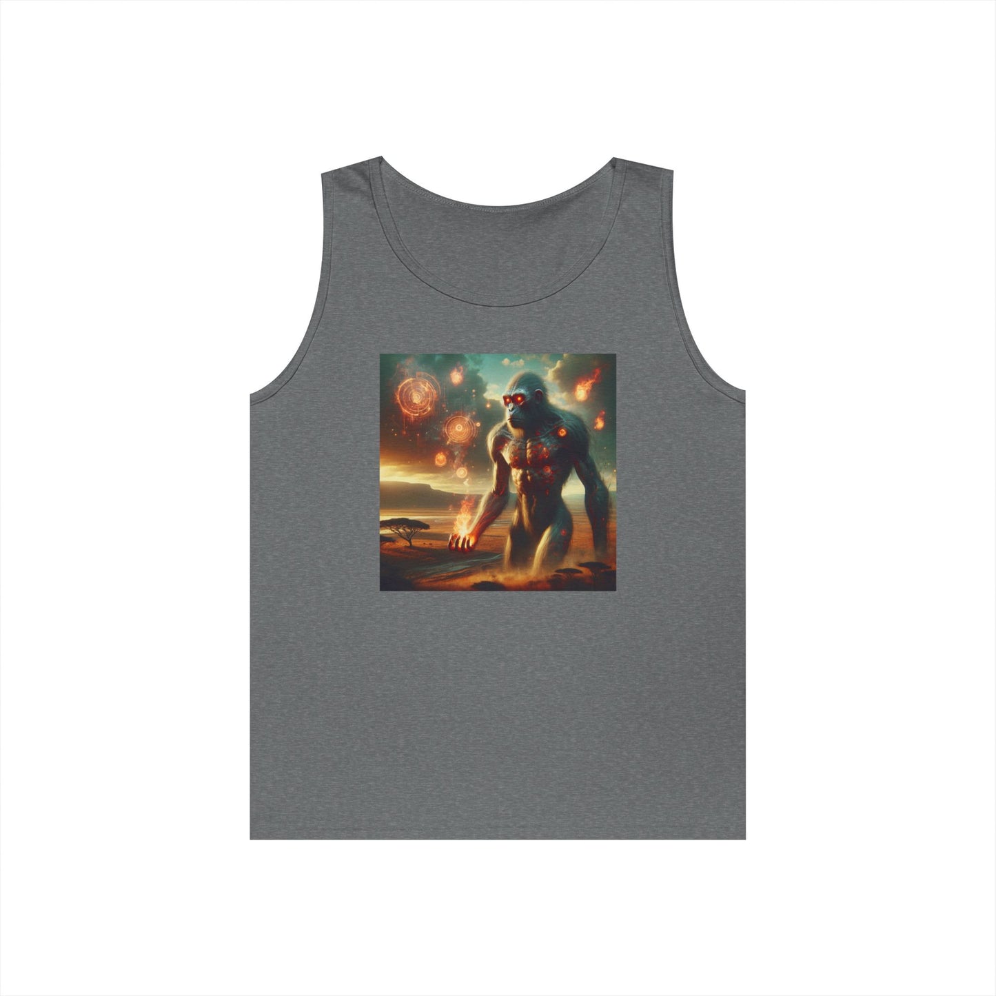 Tank Top | Unisex | Katun Tebal | Mitos Titan Api | Dewa Primordial