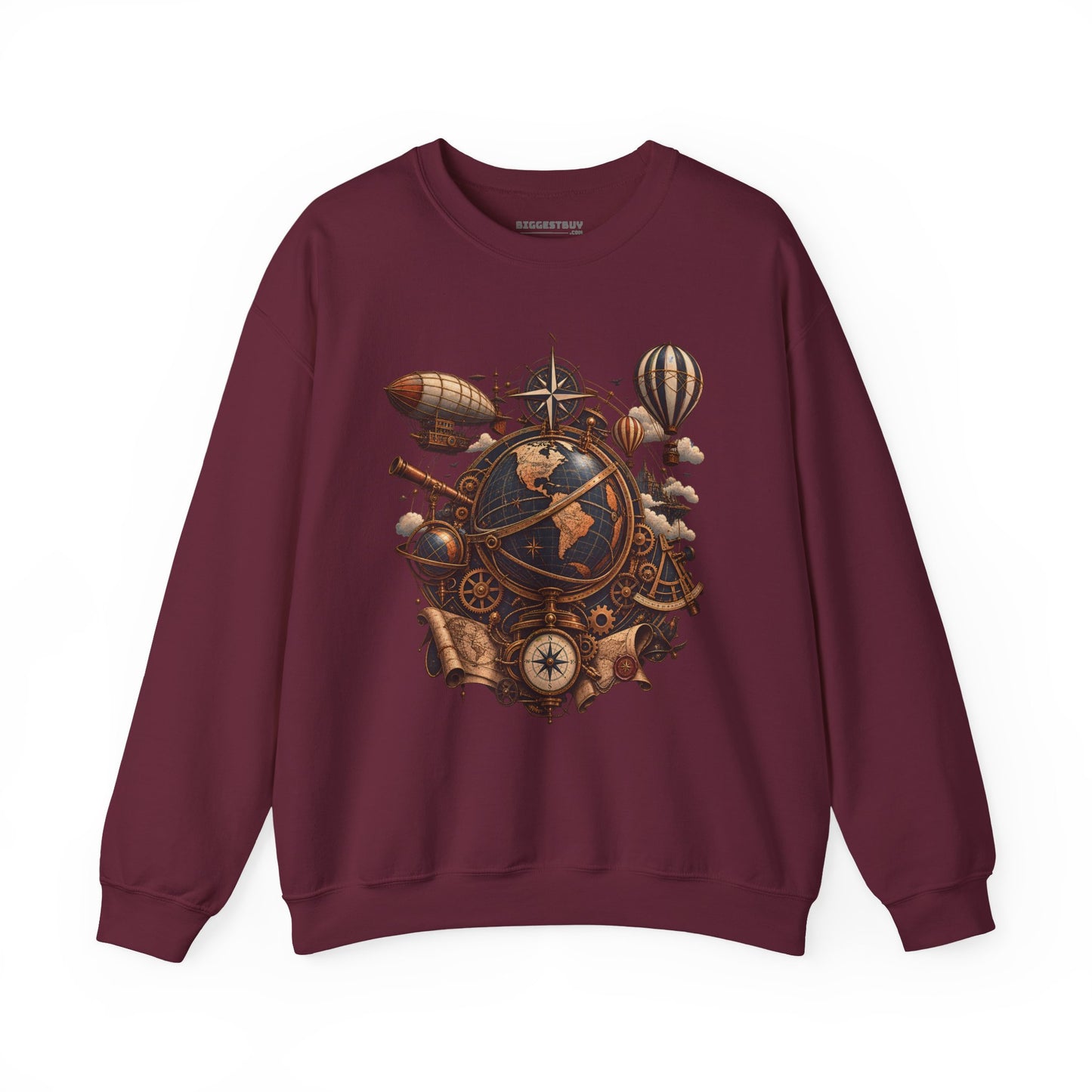 Steampunk Globe - Crewneck Sweatshirt
