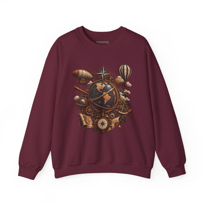 Steampunk Globe - Crewneck Sweatshirt