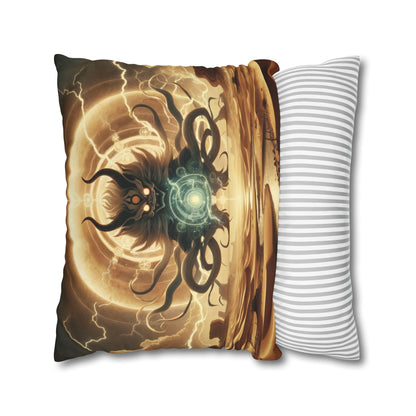 Funda de almohada | Cuadrado | Lienzo de poliéster | Horror Cósmico | Entidad Lovecraftiana | Caos